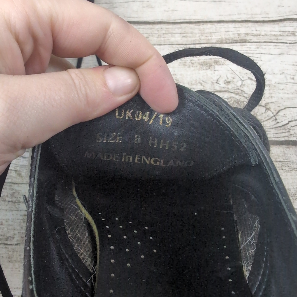 Vintage Dr Martens Black Leather Lace Up Oxford Shoes Men Size 8 - Picture 7 of 11